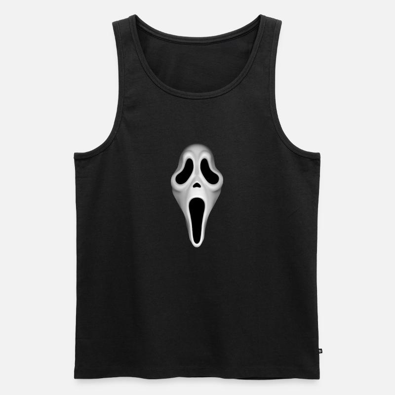 GHOST GESICHTSMASKE - Männer Premium Bio Tank Top - Schwarz