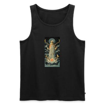 Tarot Démon Halloween Ghost Devil Angel - Débardeur bio Premium Homme - noir - Devant - Michal (187cm)