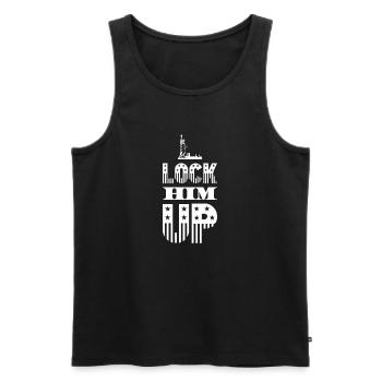 Lock him up - Männer Premium Bio Tank Top - Schwarz - Vorne - AI Model Male 178 light (178cm)