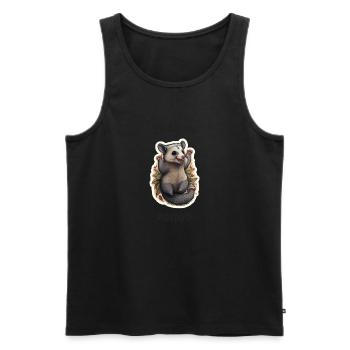 awesome possum - Men's Premium Organic Tank Top - black - Front - AI Model Male 178 light (178cm)