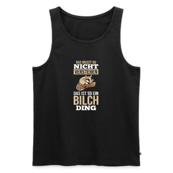 Bilch - Männer Premium Bio Tank Top - Schwarz - Vorne - AI Model Male 178 light (178cm)
