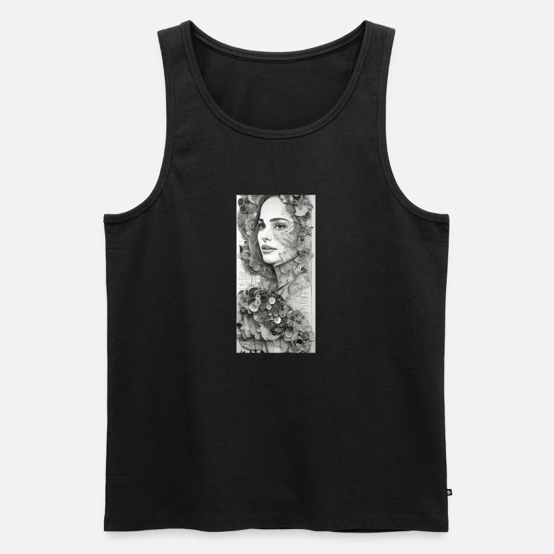 Collage einer Schönheit - Männer Premium Bio Tank Top - Schwarz