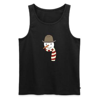 snowman - Men's Premium Organic Tank Top - black - Front - Michal (187cm)