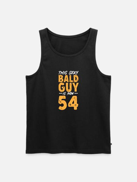 Glatze Kahlköpfigkeit Bart Glatzkopf - Männer Premium Bio Tank Top - Schwarz