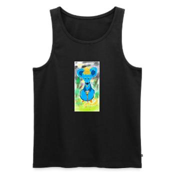King Mouse - Männer Premium Bio Tank Top - Schwarz - Vorne - Michal (187cm)