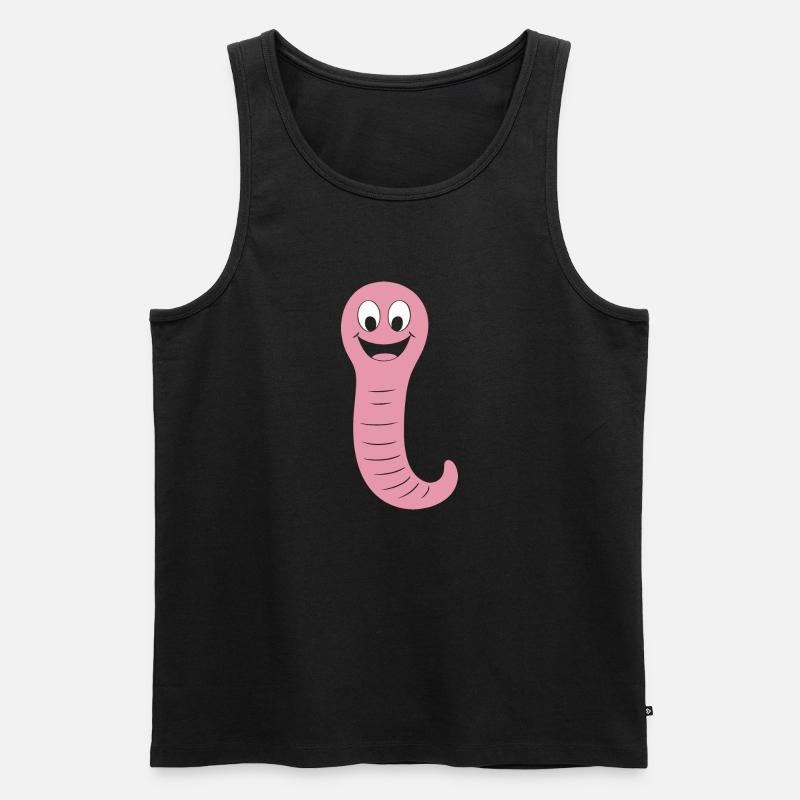 Regenwurm - Männer Premium Bio Tank Top - Schwarz