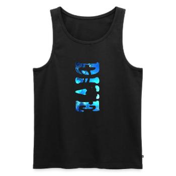 DIVE - Débardeur bio Premium Homme - noir - Devant - Michal (187cm)