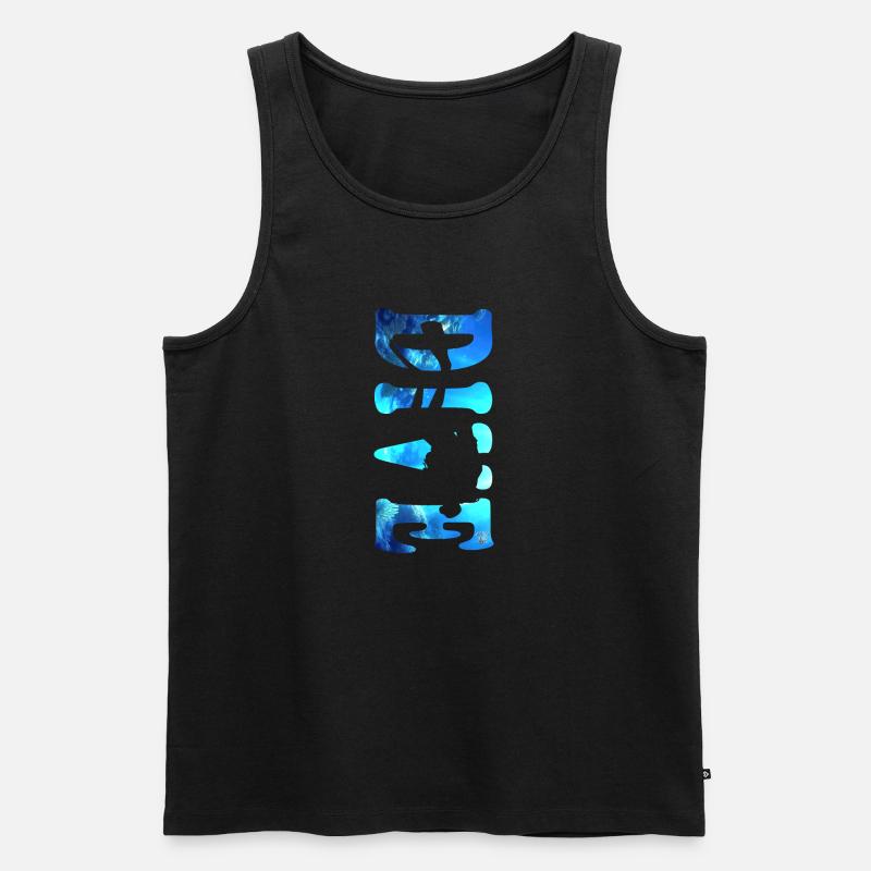 TAUCHEN - Männer Premium Bio Tank Top - Schwarz