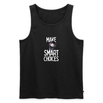 Emmanuel don't do it! Emu Funny Viral Hit - Men's Premium Organic Tank Top - black - Front - AI Model Male 178 light (178cm)