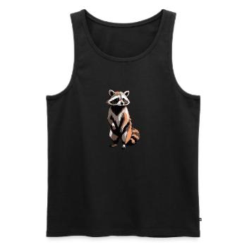 Waschbär - Cute Animal Sticker - Männer Premium Bio Tank Top - Schwarz - Vorne - AI Model Male 178 light (178cm)