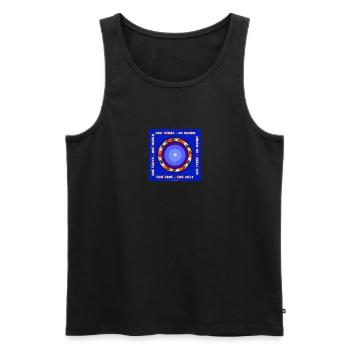 Eine Erde eine Welt - Männer Premium Bio Tank Top - Schwarz - Vorne - Michal (187cm)