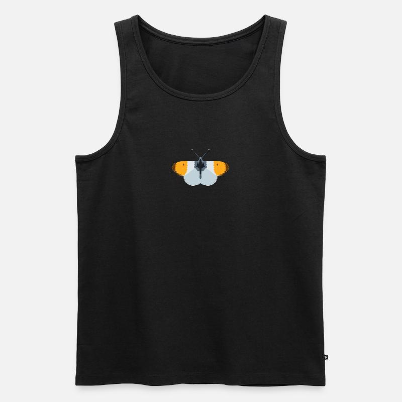 Schmetterlinge: Der Aurorafalter - Männer Premium Bio Tank Top - Schwarz