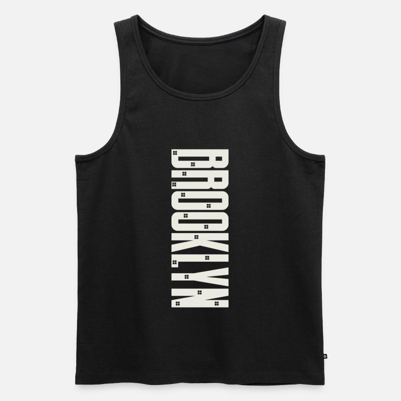Brooklyn - Männer Premium Bio Tank Top - Schwarz