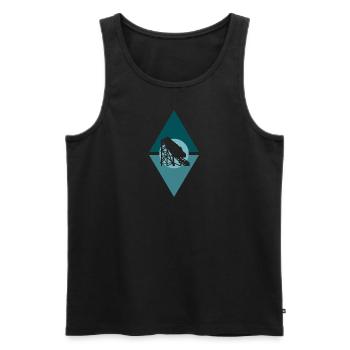 Roller coaster Rummel beer mug - Men's Premium Organic Tank Top - black - Front - AI Model Male 178 light (178cm)