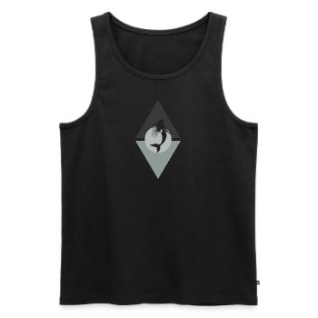 Meerjungfrau Flosse - Männer Premium Bio Tank Top - Schwarz - Vorne - Michal (187cm)