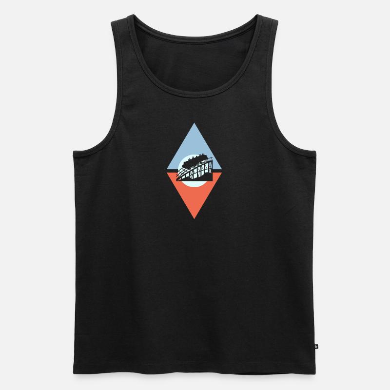 Achterbahn rollercoaster - Männer Premium Bio Tank Top - undefined