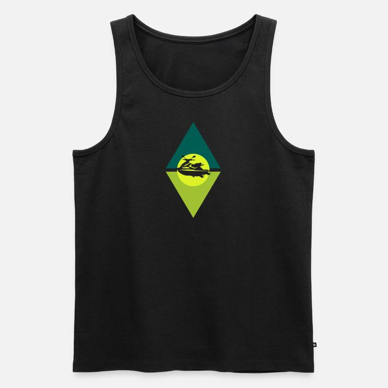 Jetski Wakeskate Motorboot - Männer Premium Bio Tank Top - undefined