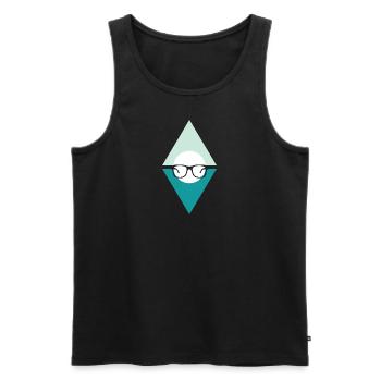 Lesen Literatur Leseratte - Männer Premium Bio Tank Top - Schwarz - Vorne - Michal (187cm)