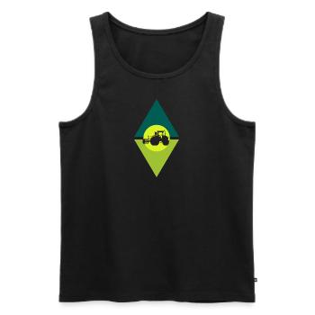 Maehdrescher Hof Ranch - Männer Premium Bio Tank Top - Schwarz - Vorne - AI Model Male 178 light (178cm)