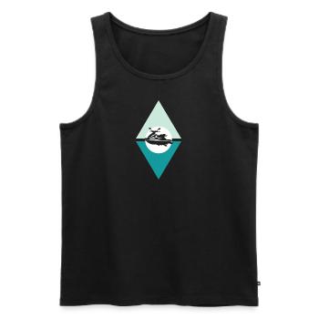 Jetski Jet Ski Wassersport - Männer Premium Bio Tank Top - Schwarz - Vorne - Michal (187cm)