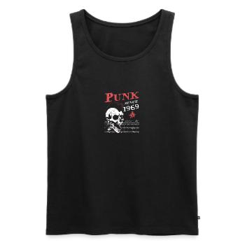 Punks Not Dead, punk depuis 1969, 55 ans et - Débardeur bio Premium Homme - noir - Devant - Michal (187cm)