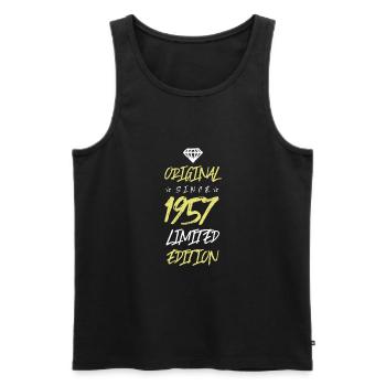 1957 limited edition - Männer Premium Bio Tank Top - Schwarz - Vorne - Michal (187cm)