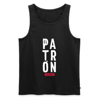 El Patrón - ccario - Men's Premium Organic Tank Top - black - Front - AI Model Male 178 light (178cm)