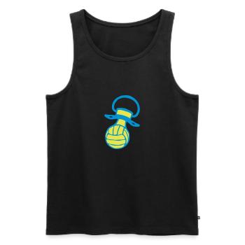 volleyball tetine bebe sucette 0 - Débardeur bio Premium Homme - noir - Devant - Michal (187cm)