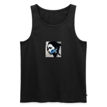 ImgCreator ai japanese ship 1 - Männer Premium Bio Tank Top - Schwarz - Vorne - Michal (187cm)