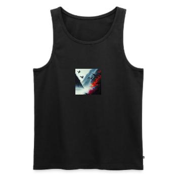 rainbow life - Männer Premium Bio Tank Top - Schwarz - Vorne - Michal (187cm)