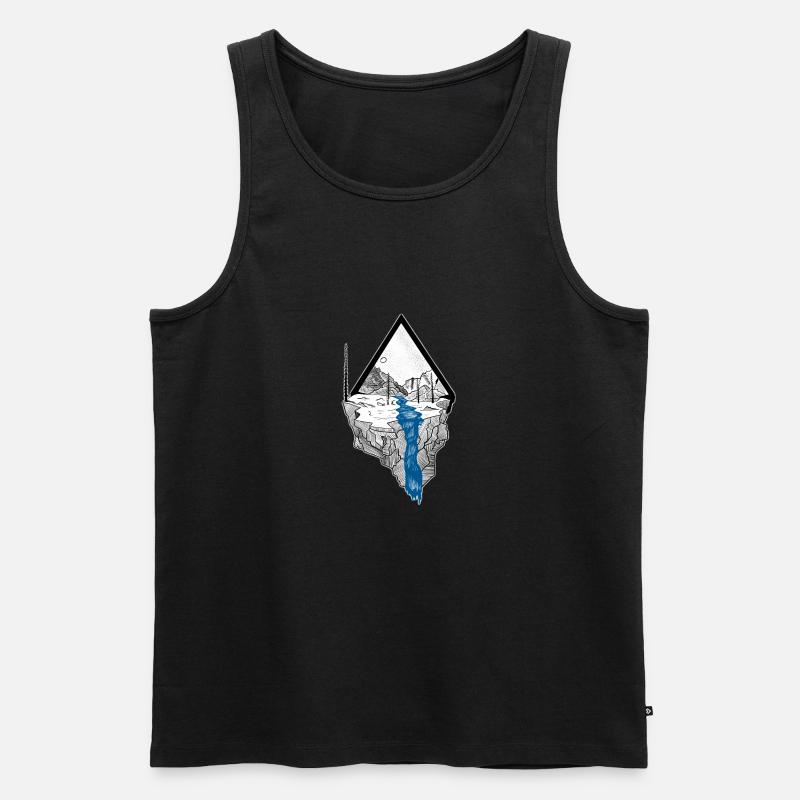 Berglandschaft - Männer Premium Bio Tank Top - Schwarz
