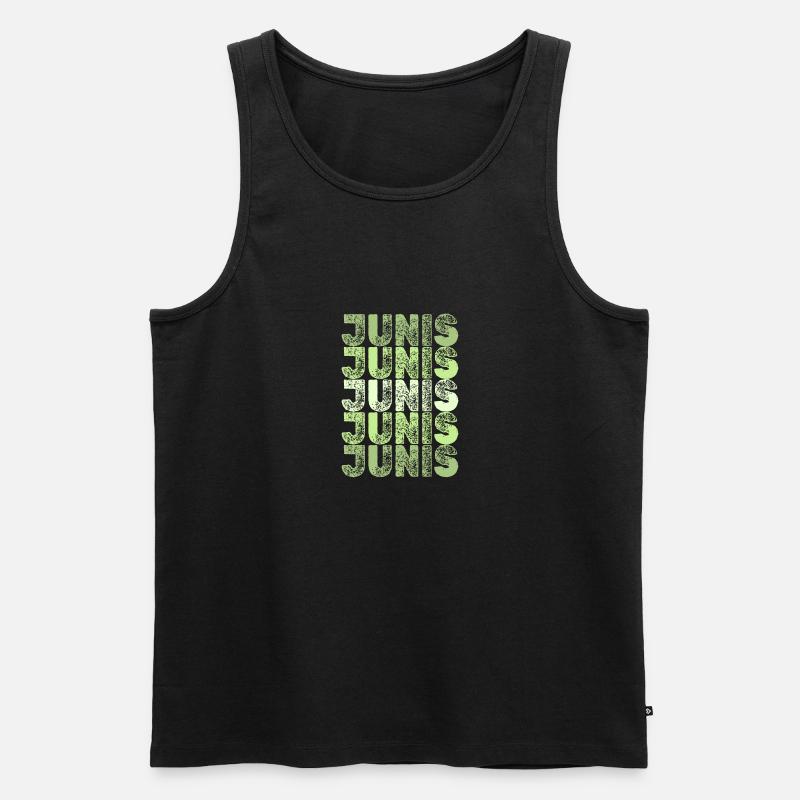Geburtsname Junis - Männer Premium Bio Tank Top - Schwarz