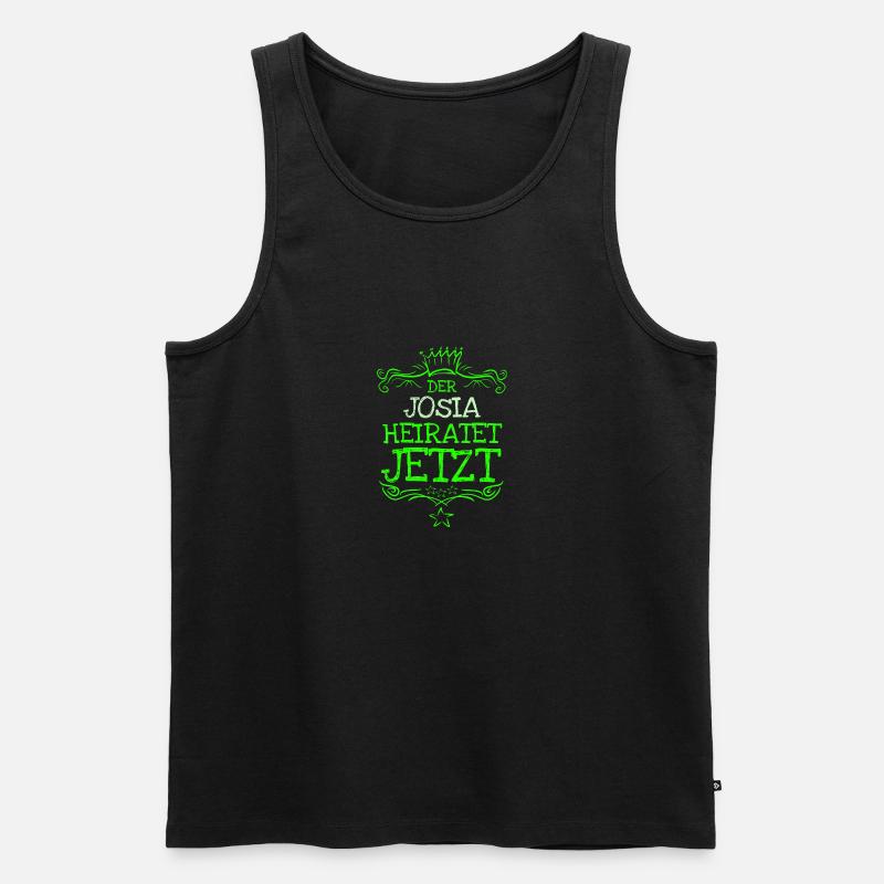 Bachelor Josia - Männer Premium Bio Tank Top - Schwarz