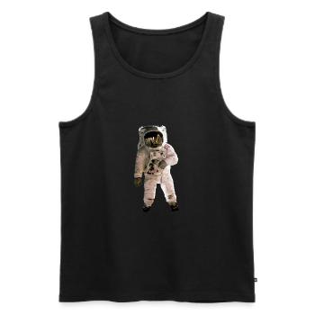 Astronaut - Männer Premium Bio Tank Top - Schwarz - Vorne - Michal (187cm)