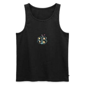 Butterfly - from child painting - Men's Premium Organic Tank Top - black - Front - AI Model Male 178 light (178cm)