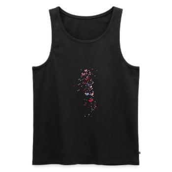 hearts,heart illustration,colorful,confetti - Men's Premium Organic Tank Top - black - Front - Michal (187cm)