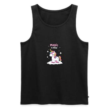 Magie ist real: Einhorn Fantasy Dreamscape für - Männer Premium Bio Tank Top - Schwarz - Vorne - AI Model Male 178 light (178cm)