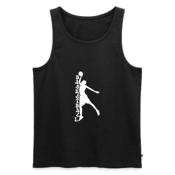 Homme cadeau sport de basket-ball - Débardeur bio Premium Homme - noir - Devant - Michal (187cm)