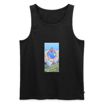 Magic Mountain - Men's Premium Organic Tank Top - black - Front - AI Model Male 178 light (178cm)