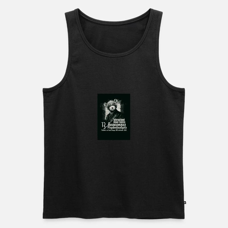 Anonymous Bear Psychoanalysts - Männer Premium Bio Tank Top - Schwarz