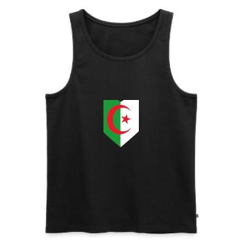 Blason Algérie 2022 - Débardeur bio Premium Homme - noir - Devant - Michal (187cm)