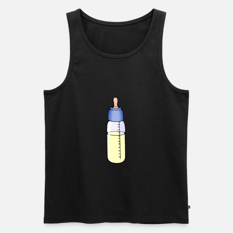 Milchflasche - Männer Premium Bio Tank Top - Schwarz