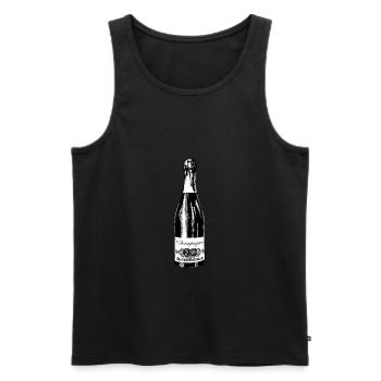 Bottle / Flasche Geschenk - Männer Premium Bio Tank Top - Schwarz - Vorne - Michal (187cm)