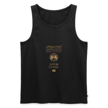 Passeport Algerien 1 2 3 Viva L'Algérie - Débardeur bio Premium Homme - noir - Devant - Michal (187cm)