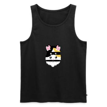 Chats dans les chats pour les dames de chat fou - Débardeur bio Premium Homme - noir - Devant - AI Model Male 178 light (178cm)