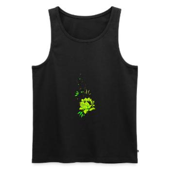 Bright Succulent Vines - Men's Premium Organic Tank Top - black - Front - AI Model Male 178 light (178cm)