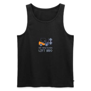 Stapler Spruch Gabelstapler Geschenk Lagerist - Männer Premium Bio Tank Top - Schwarz - Vorne - AI Model Male 178 light (178cm)