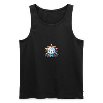 Flocon de neige pour les enfants - Débardeur bio Premium Homme - noir - Devant - AI Model Male 178 light (178cm)