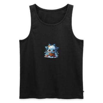 Schneeflocke für Kinder - Männer Premium Bio Tank Top - Schwarz - Vorne - AI Model Male 178 light (178cm)
