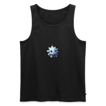 Flocon de neige pour les enfants - Débardeur bio Premium Homme - noir - Devant - AI Model Male 178 light (178cm)